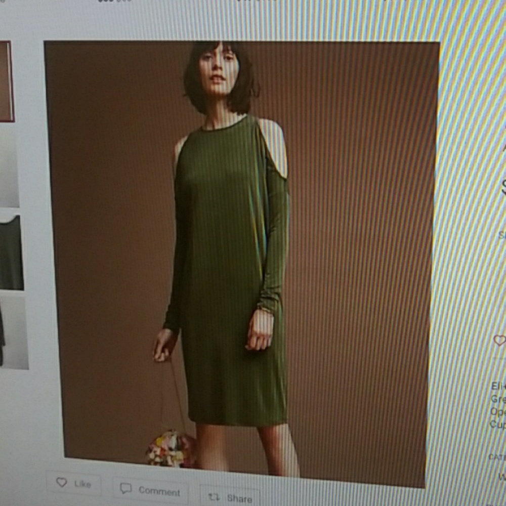 Anthropologie Cold Shoulder Jersey Dress